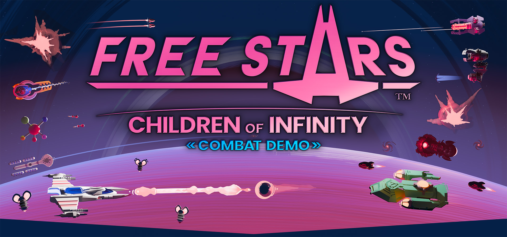 Title image for the Free Stars: Children of Infinity combat demo