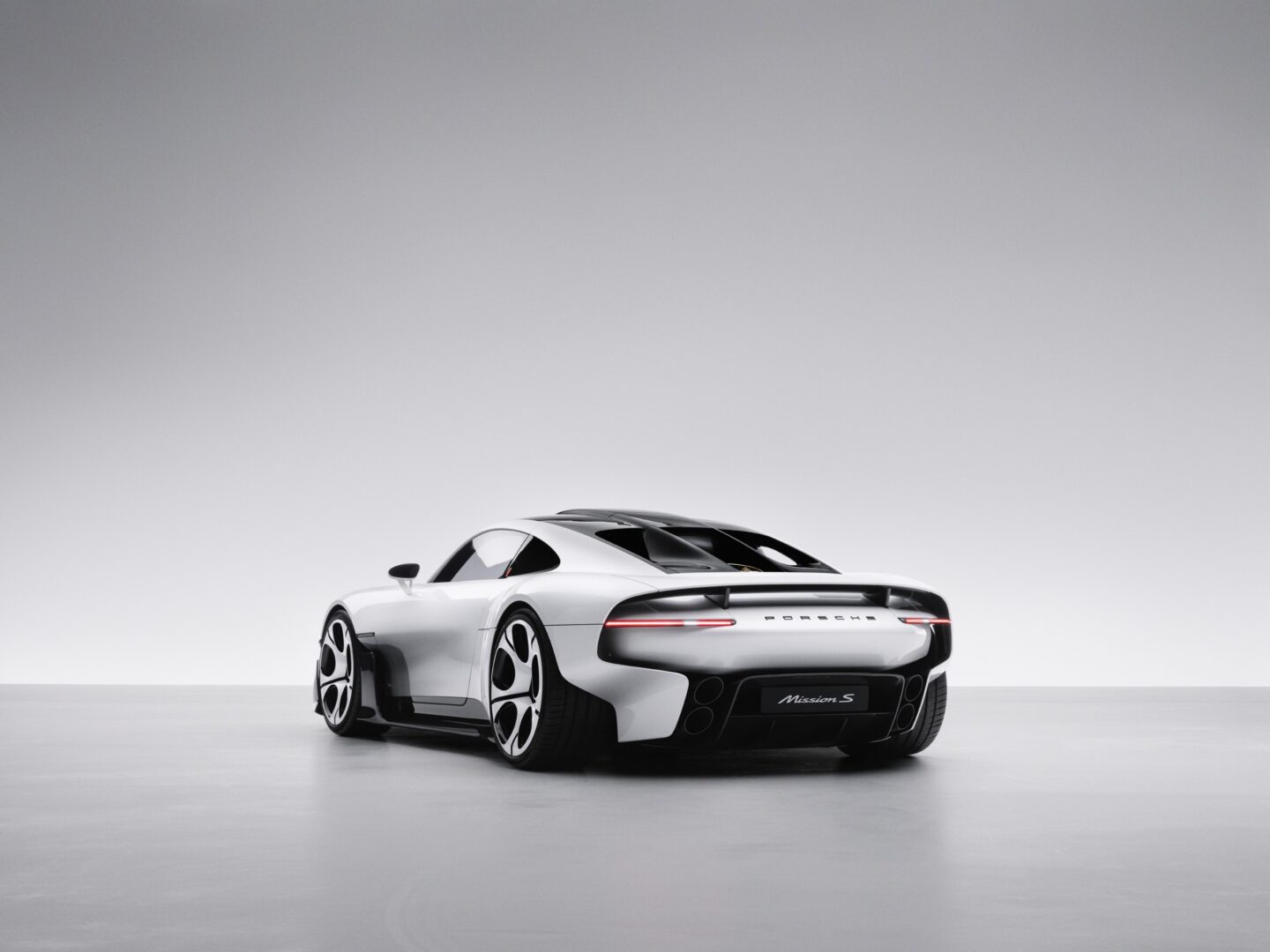 A white Porsche concept car