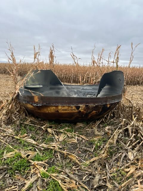 A Chinese rocket deorbited over Minnesota and left this in a farmer’s cornfield